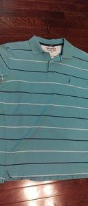 Nautica Men's Teal Blue Polo Medium